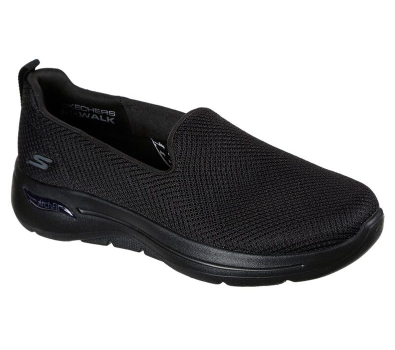 Skechers Dam Svarta Slip On - Gowalk Arch Fit - Grateful - Sverige (GTROI-2461)